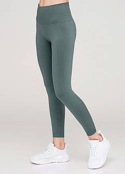 Лосини безшовні щільні спортивні з широким поясом Giulia Leggings Energy хакі коричневого кольорів