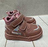 Високі дитячі кросівки черевики Clibee рожеві р22-р26, фото 6
