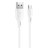 Кабель HOCO X61 Ultimate silicone charging data cable for Micro / white