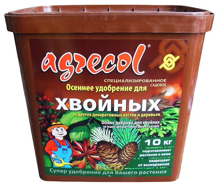 Осіннє добриво для хвойних та інших декоративних кущів Agrecol (Агреколь) 10кг