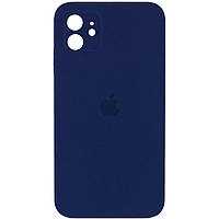 Чохол Silicone Case Square Full Camera Protective (AA) для Apple iPhone 11 (6.1") (Темно-синій / Midnight