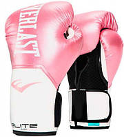 Боксерские перчатки Everlast Elite Prostyle Boxing Gloves Белый Розовый 8 унций (884960-70-13)