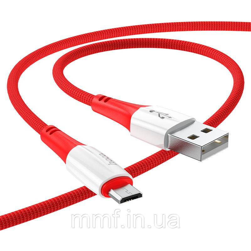 Кабель HOCO X70 Ferry charging data cable for Micro / red