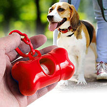 Диспенсер з пакетами PetDog DG-19 для прибирання за тваринами, Червоний