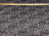 Тканина віскоза трикотажна стрейчева, принт кольорові камінчики на чорному фоні , (1,60 м) №134, фото 6