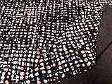 Тканина віскоза трикотажна стрейчева, принт кольорові камінчики на чорному фоні , (1,60 м) №134, фото 7