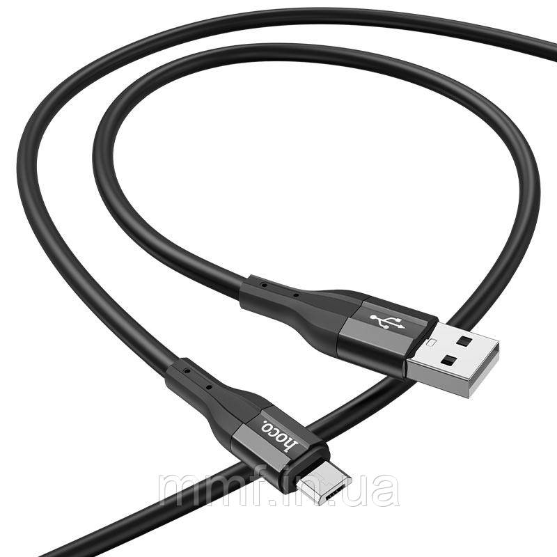 Кабель HOCO X72 Creator silicone charging data cable for Micro / black