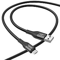 Кабель HOCO X72 Creator silicone charging data cable for Micro / black