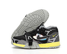 Зимові Чоловічі Кросівки Nike Air Trainer 1 SP Utility / Найк Аїр Трейнер 1 СП Утиліті Чорні з Сірим (Хутро), фото 2