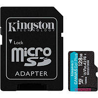 Картка пам'яті microSDXC Kingston Canvas Go Plus 128Gb A2 V30 (UHS-1 U3) (R-170Mb/s) + Адаптер SD