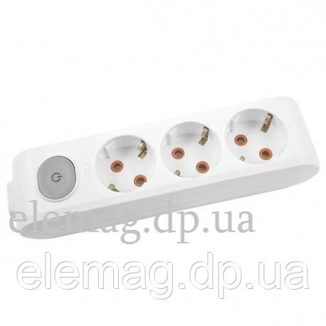 3 гнізда колодка із заземленням і кнопкою Multi-Let Viko