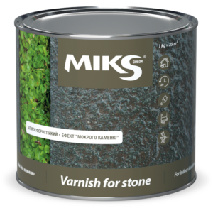 MIKS лак для каменю з ефектом "мокрого каменю", 0,65кг MIKS HELIOS, фото 2