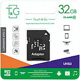 Memory card microSDHC 32Gb T&G (UHS-3)(Class 10) + Adapter SD, фото 2
