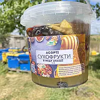 Мед акації сухофрукти асорті 1 л (1300 грам)