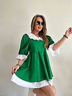 Шикарное, сказочное платья в стиле baby doll с юбкой 42-44, 46-48 малиновое, зеленое, бежевое, голубое
