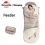 Спальний мішок з капюшоном Naturehike B400 NH21MSD11, бежевий, фото 7