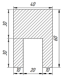 Профіль П-обр 46х70x2000 мм із пінопласту ПСБ-35., фото 2