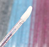 Велюрові аплікатори Дизайнер (50 шт./уп.) для нарощування вій, макіяжу губ, зняття макіяжу тощо Рожевий, фото 5