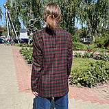 Піджак J. London жіночий класичний теплий клітинка вовна 46 бордо, фото 2