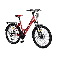 Велосипед для взрослых FORTE EVRIKA стальная рама 26" колеса 26" красный