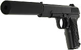Дитячий металевий пістолет з Глушником ТТ Galaxy G33A 6мм, фото 7