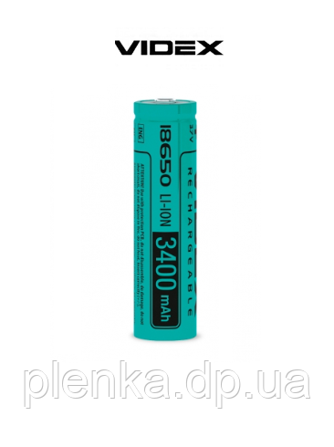 Акумулятор Li-Ion 18650 (без захисту) 3400 mAh Videx
