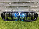 Решітка радіатора (ніздрі) BMW 3-series 2009-2012 E90 / E91 Чорний глянець Решітки Бмв е90 (рестайнг) решітки, фото 2