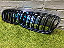 Решітка радіатора (ніздрі) BMW 3-series 2009-2012 E90 / E91 Чорний глянець Решітки Бмв е90 (рестайнг) решітки, фото 5