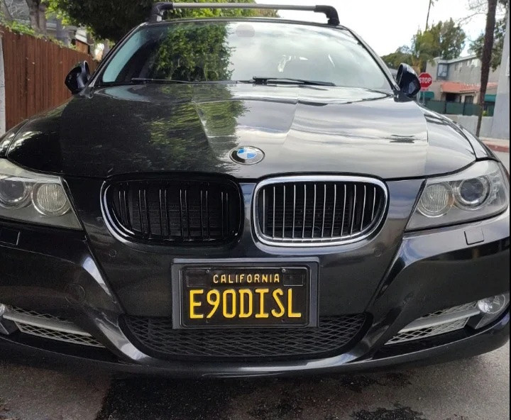 Решітка радіатора (ніздрі) BMW 3-series 2009-2012 E90 / E91 Чорний глянець Решітки Бмв е90 (рестайнг) решітки, фото 1