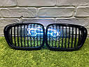 Решітка радіатора BMW E39 БМВ 5 серії Е39 1999-2004 решітки ніздрі чорні Глянець Комплект 2 шт., фото 2