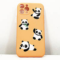 Чехол для Apple Iphone 11 Pro панда .Цвет: персиковый BKA