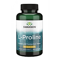 Л-пролін Swanson L-Proline 500mg 100 капсул