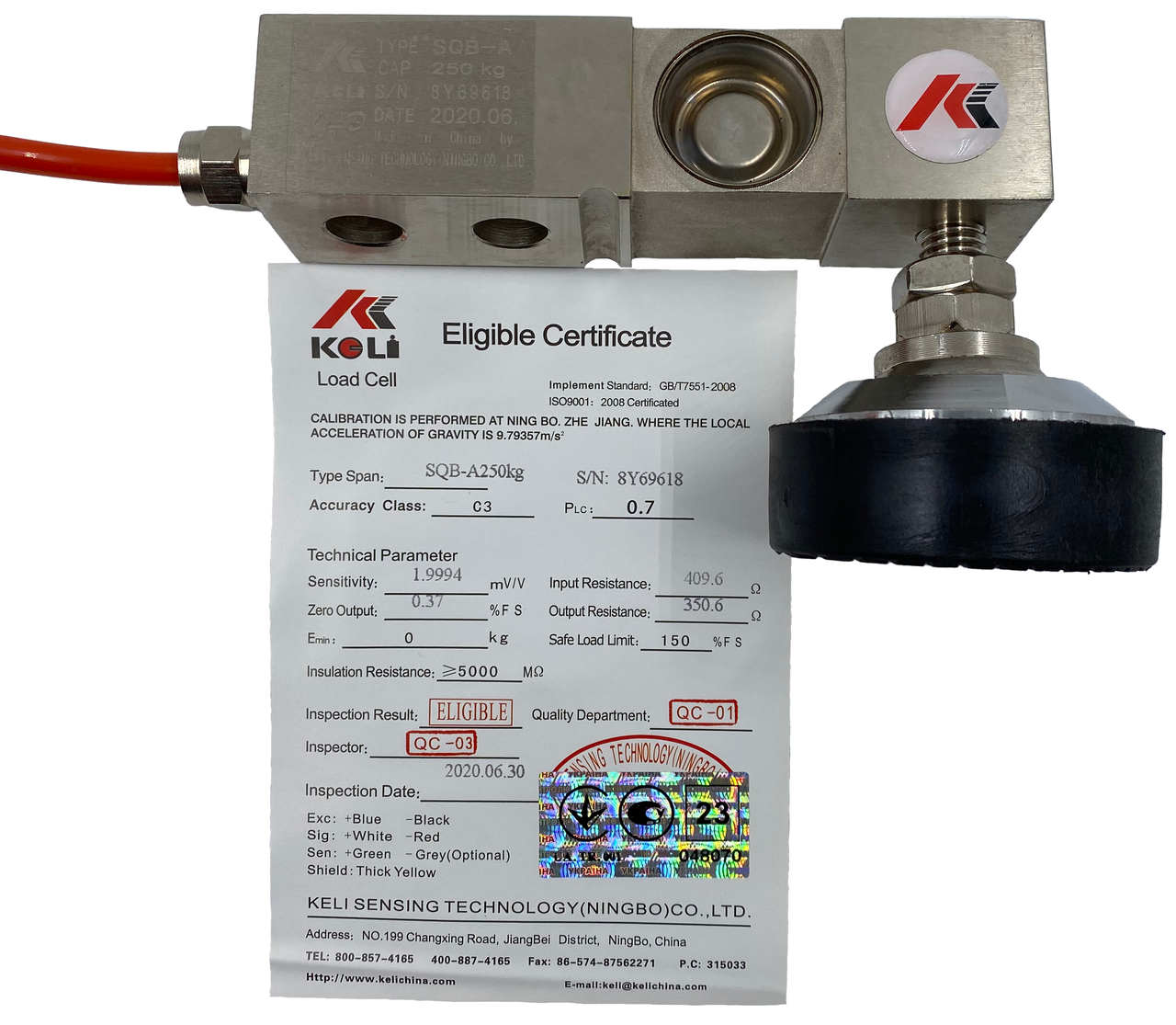 Тензодатчик Keli SQB-A 250kg (OAP quality): продажа, цена в