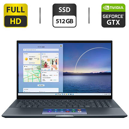 Ігровий ультрабук Asus ZenBook Pro 15 UX535L / 15.6" (1920x1080) IPS Touch / Intel Core i7-10750H (6 (12) ядер, фото 1