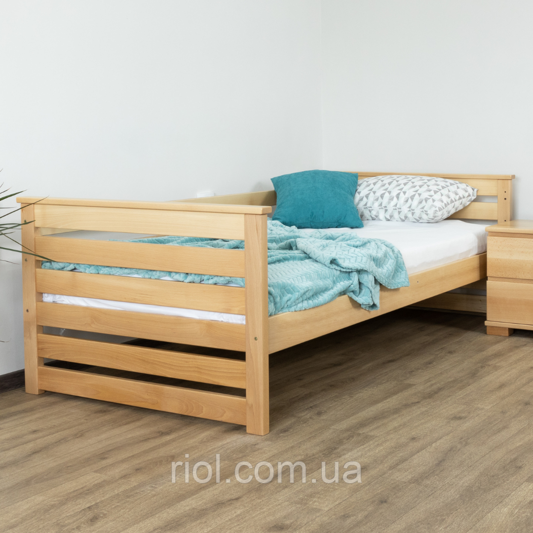 Ліжко Телесик односпальне з масиву бука, фото 1