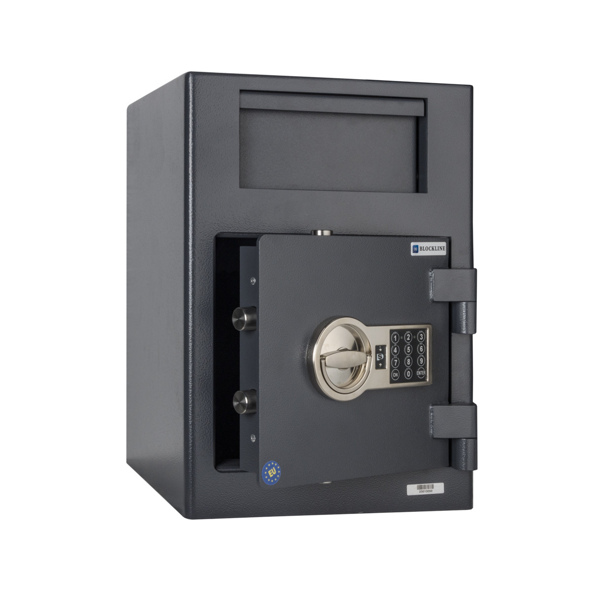 Сейф депозитний BLOCKLINE DS-19-3 EL для грошей, 489x342x381 (ВхШхГ), сейф для накопичення виручки, з електронним замком