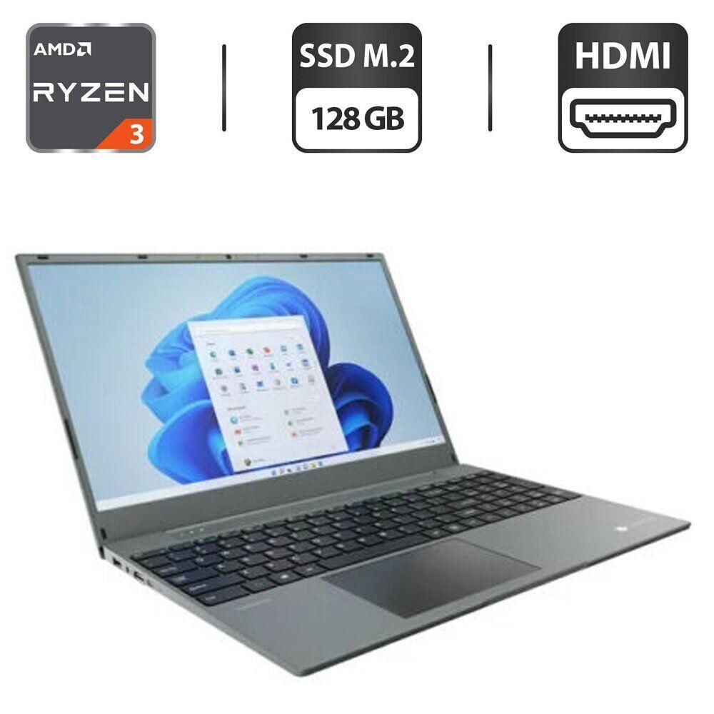 Новий ультрабук Gateway GWTN156-12-11BK/ 15.6" 1920x1080/ Ryzen 3 3250U/ 4GB RAM/ 128GB SSD/ Radeon RX Vega 3