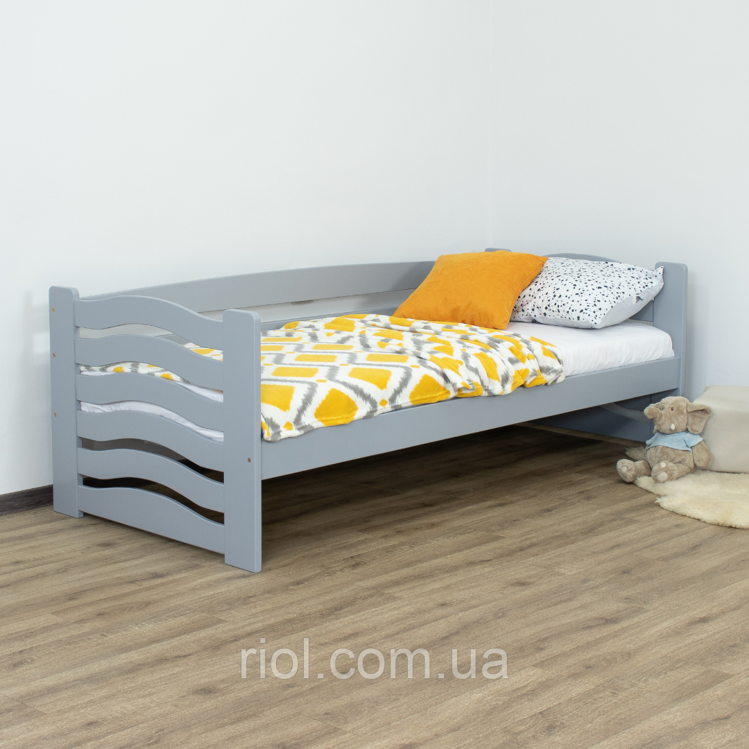 Ліжко Мікі Маус односпальне з масиву бука, фото 1