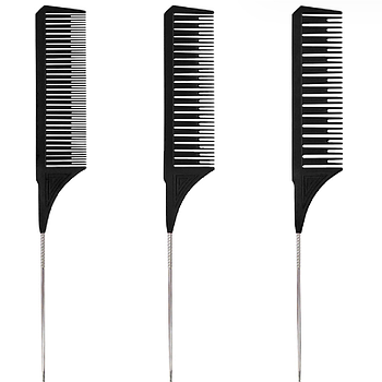 Комплект гребінців для мелірування Hots Professional Awesome Comb Black, 3 шт (HP98000)