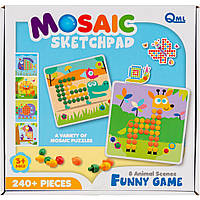 Детская мозаика с крупными деталями 240 шт и картинками "Mosaic Sketchpad" конструктор зарисовка