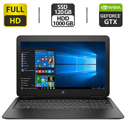 Ігровий ноутбук Б-клас HP Pavilion 15-bc504ur/ 15.6" 1920x1080/ i5-9300H/ 8GB RAM/ 120GB SSD+1000GB HDD/ GTX 970M 3GB, фото 1
