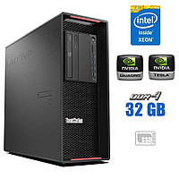 Робоча станція Б-клас Lenovo ThinkStation P510 Tower / Intel Xeon E5-2680 v3 (12 (24) ядер по 2.5 - 3.3 GHz) / 32 GB DDR4 / 256 GB