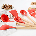 Набір кухонного приладдя Kitchen Dining 12 предметів (0350) Червоний, фото 5