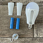 Акумуляторна LED-лампа зі знімними акумулятороми 20Вт LED 2x18650 UKC E27 з гачком, фото 2