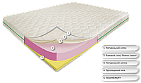 Роял 200х120х21, Memory, Латекс, Зима/Лето, котонновый чехол, беспружинный ортопедический матрас
