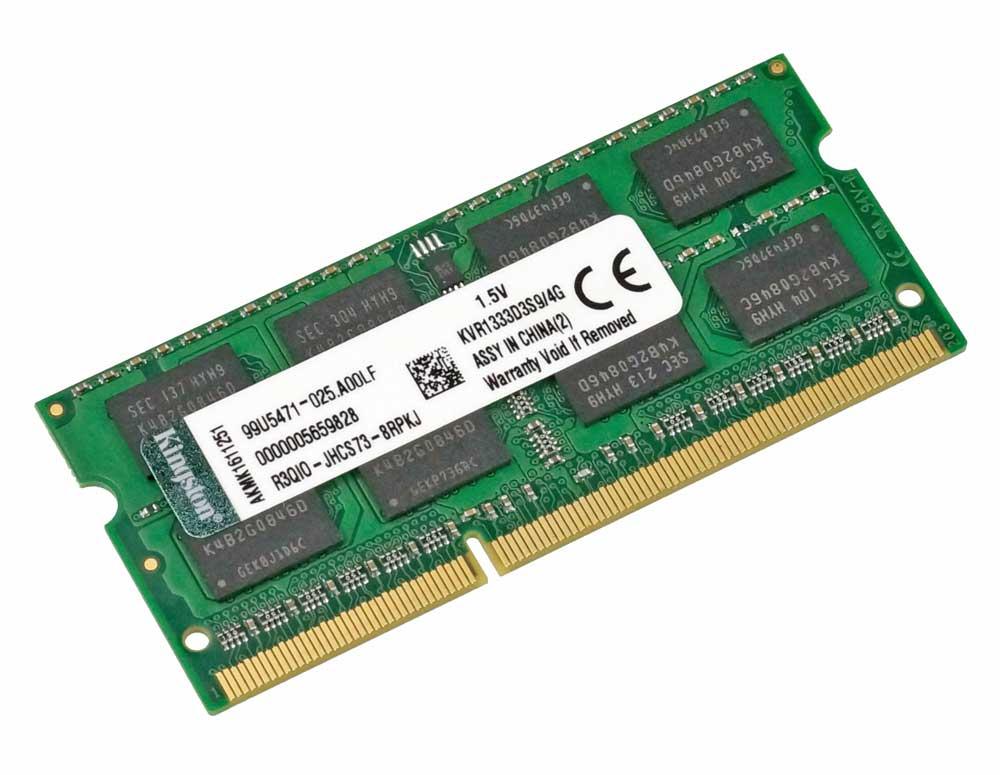 DDR3 SDRAM 4Gb 1333 1.5v для ноутбука - оперативна пам'ять ДДР3 4 Гб PC3 -10600 KVR1333D3S9/4G