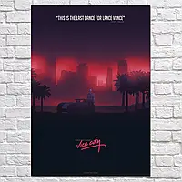 Плакат "ГТА: Вайс-Сіті, Grand Theft Auto: Vice City", 60×42см