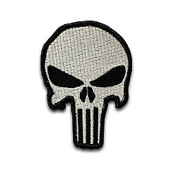 Шеврон Череп білий, 5,5 х6, 5см