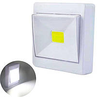 Переносной LED светильник 3W с магнитом и липучкой COB Light Switch / Светодиодный мини ночник от батареек
