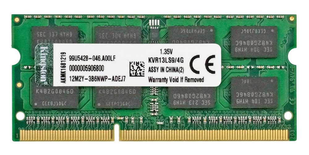 SoDIMM DDR3L 4Gb 1333MHz 1.35v PC3L 10600 3 4 1333 KVR13LS9 4G
